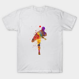 Baseball player in watercolor T-Shirt